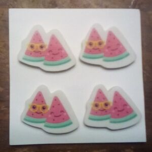 Scented Watermelon Erasers (set of four)